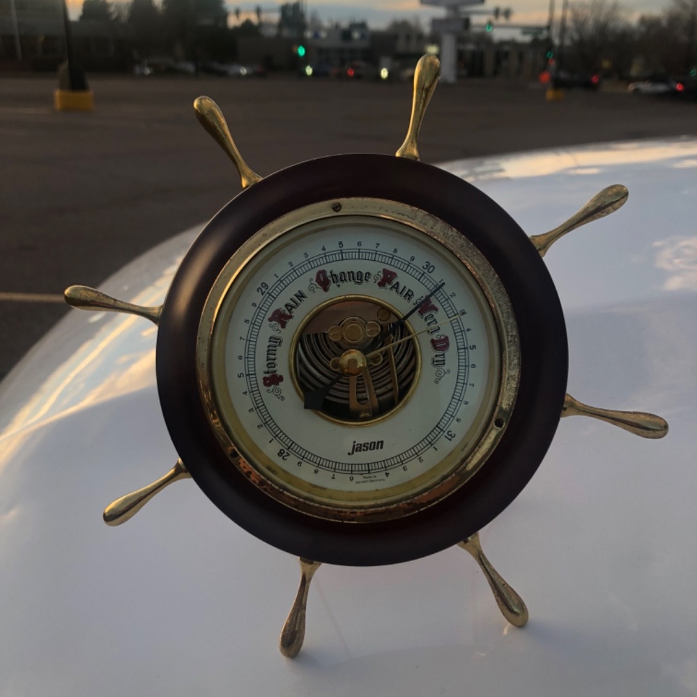 Vintage Jason Ship Wheel Aneroid Barometer-Works-Tested with Air Pressure - Picture 3 of 5